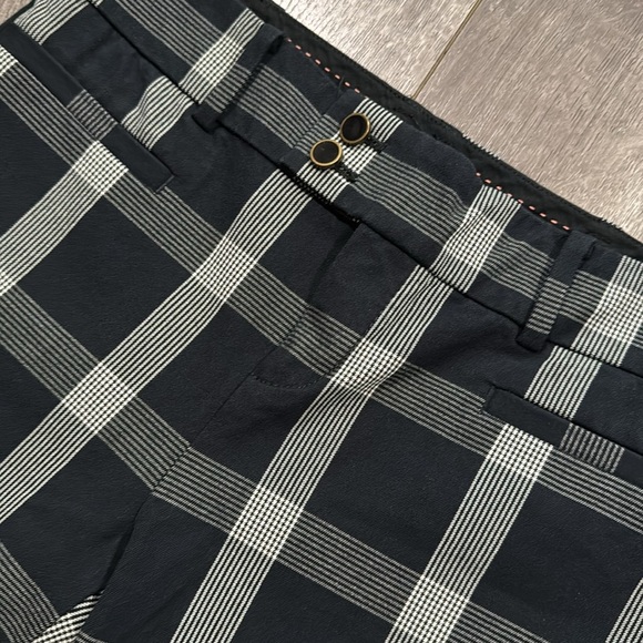 Anthropologie The Essential Slim Windowpane-Check Trousers size 2 - Picture 7 of 9